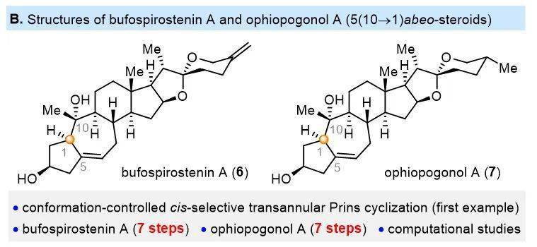 【有机】桂敬汉/洪鑫JACS：构象控制的跨环Prins环合合成Bufospirostenin A和Ophiopogonol A