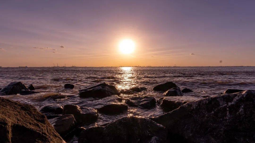 崇明绝美日落全过程,小编帮你记录下了_美景_夕阳_晚霞