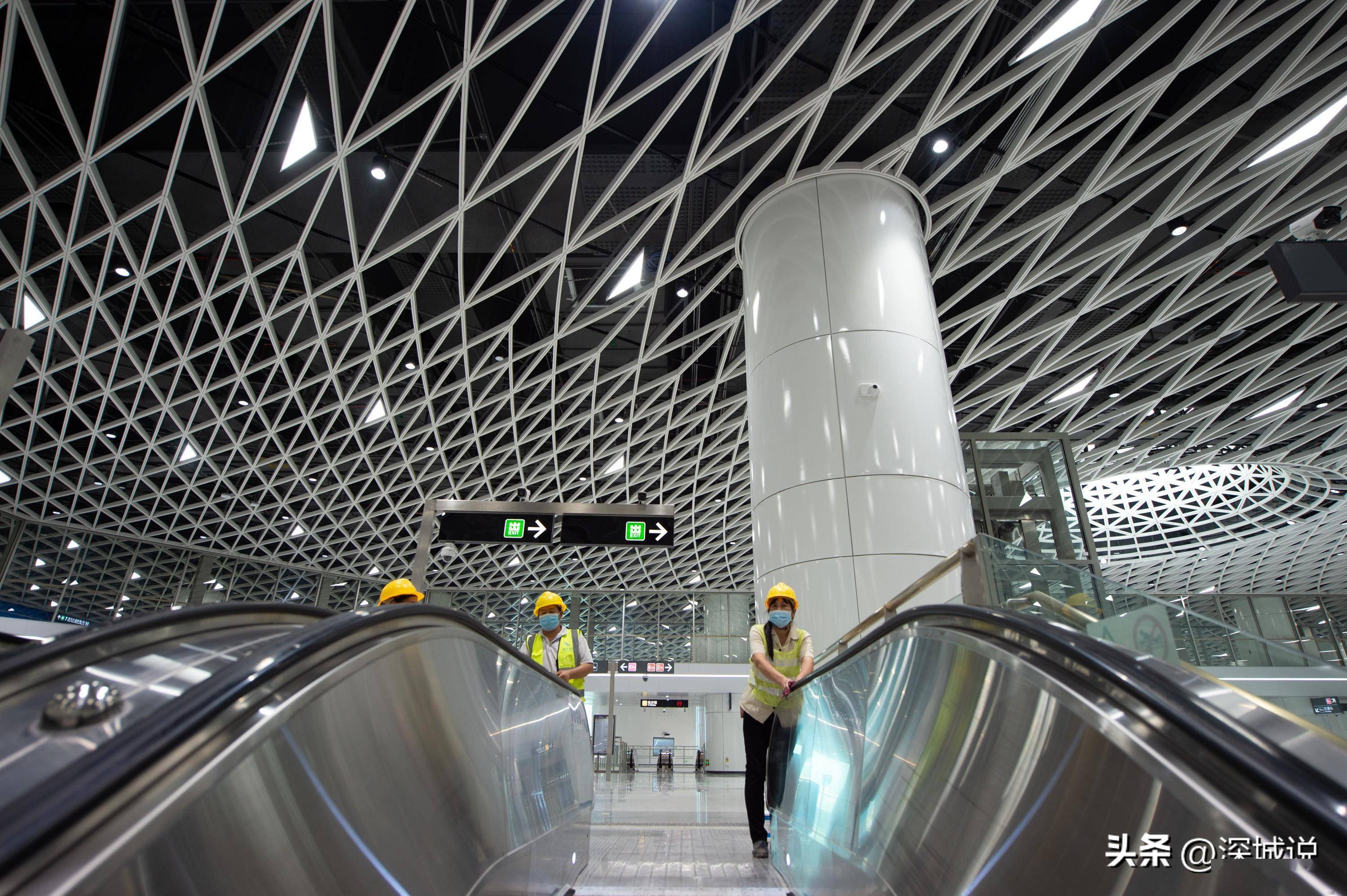 岗厦北交通枢纽即将启用,带您先睹为快_深圳_进行_地铁