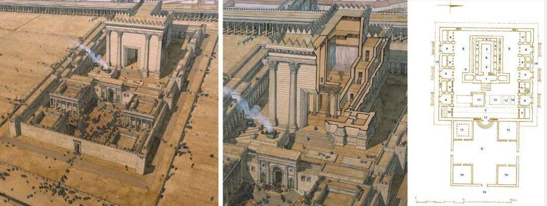 耶路撒冷复原图 及 所罗门圣殿此番工程规模之宏大,让人不得不改变对