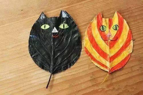 树叶创意新玩法,爱上秋天就是这么简单_叶子_叶画_叶片