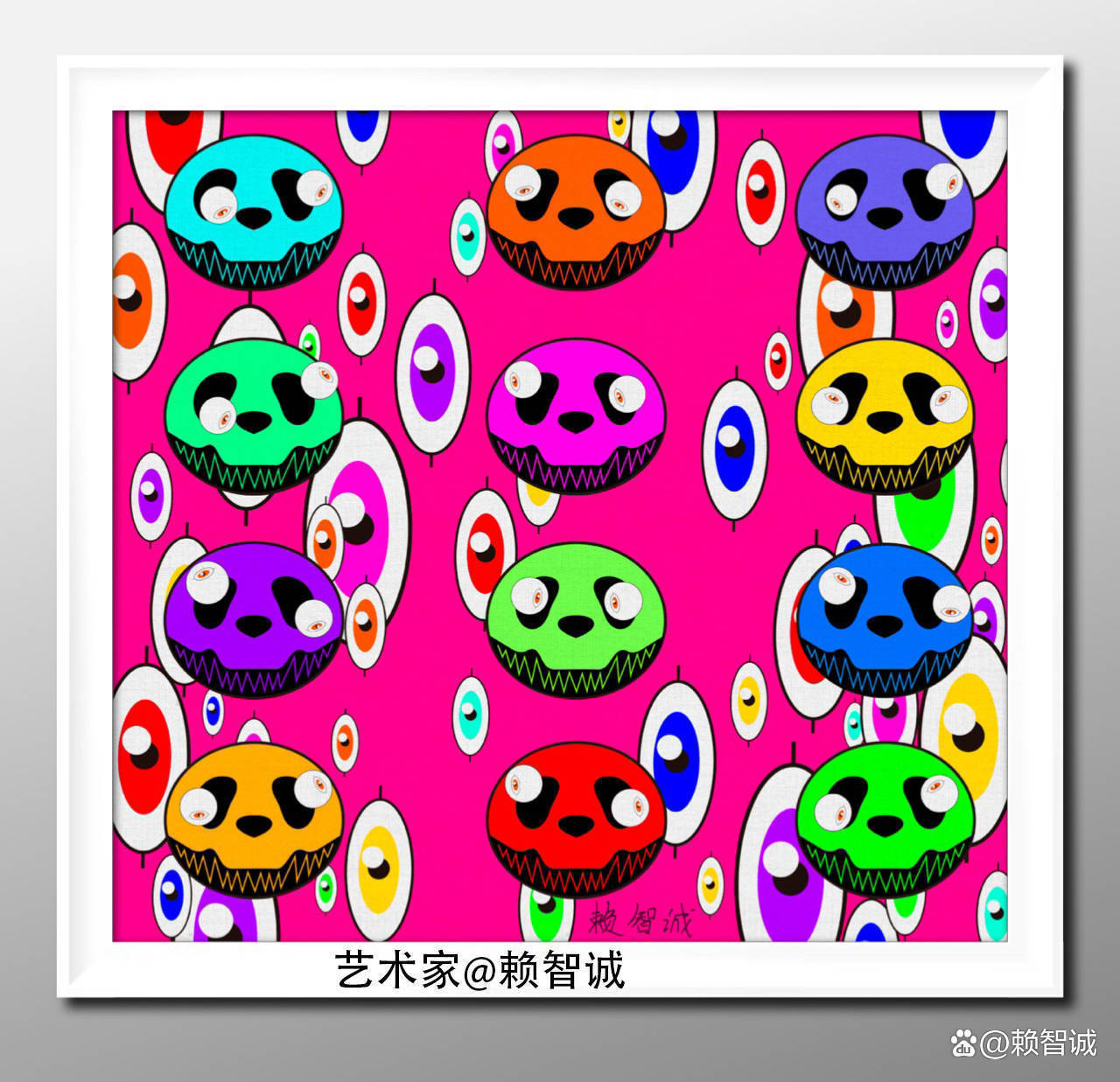 叛逆的95后青年艺术家:嘻哈潮流艺术油画作品欣赏,赖智诚_创作_cm