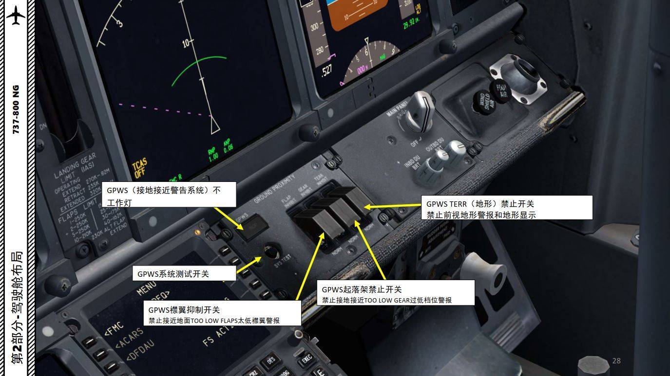 low flaps太低襟翼警报gpws起落架禁止开关禁止接地接近too low gear