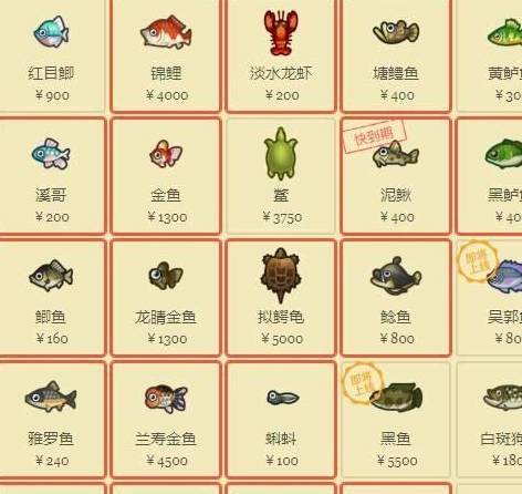 动物之森-5月可钓到的全部鱼类 鱼类稀有度排序_南半球_攻略_部分