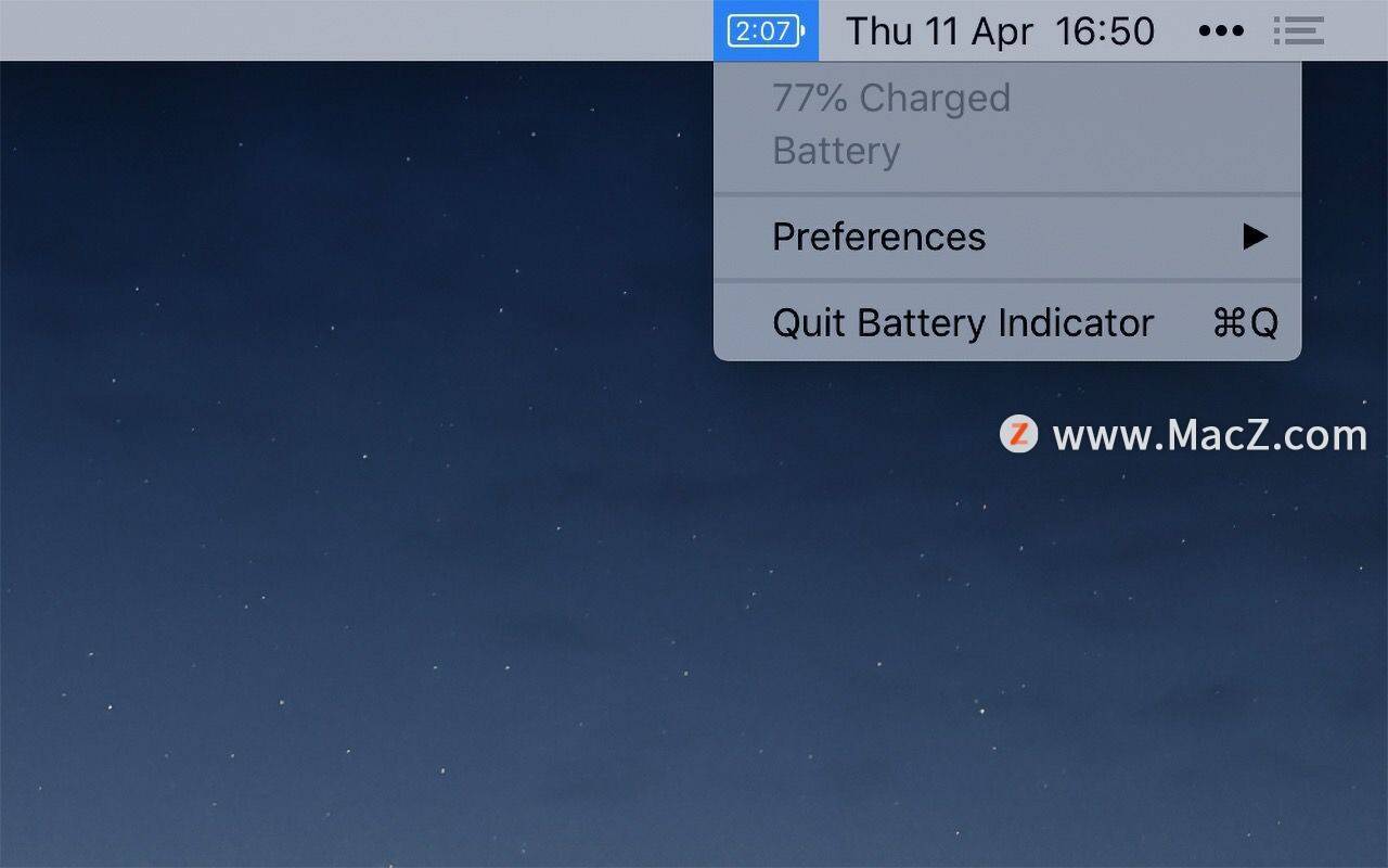 Macbook电池剩余电量查询Battery Indicator激活版