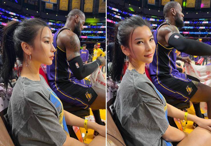 nba球星玩中国美女图片