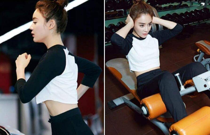 33岁袁姗姗自律太"可怕",平板身材狂吸粉,腹肌能当搓衣板了_跑鞋_因为