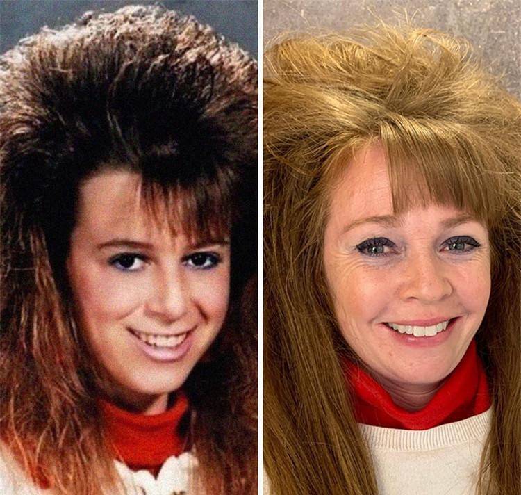 倒刮,爆炸头,站立刘海,太有年代感了_方式_时候_女人