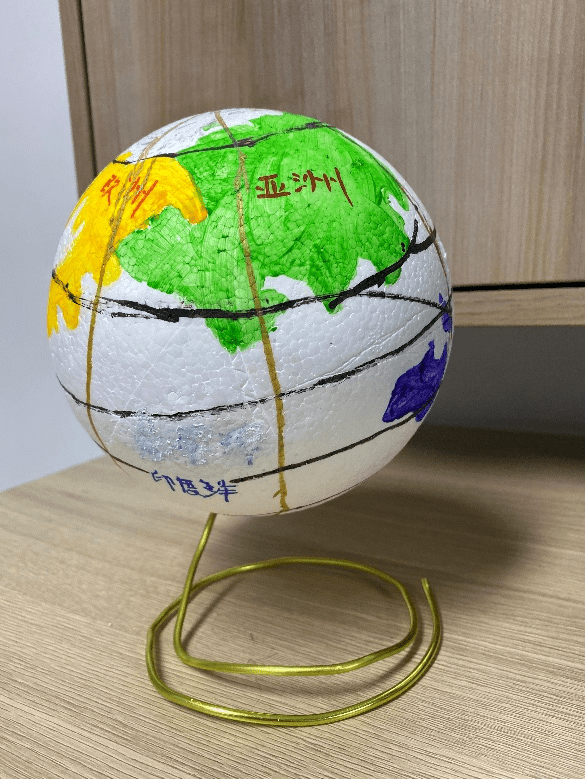七年级上册制作地球仪图片