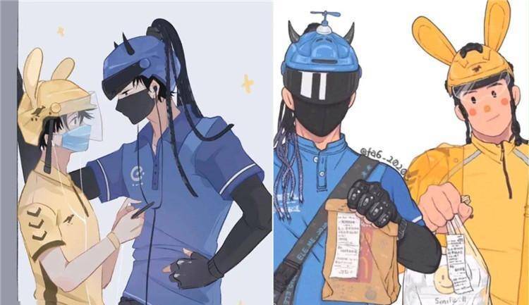 甚至画出了两家的cp动漫图!