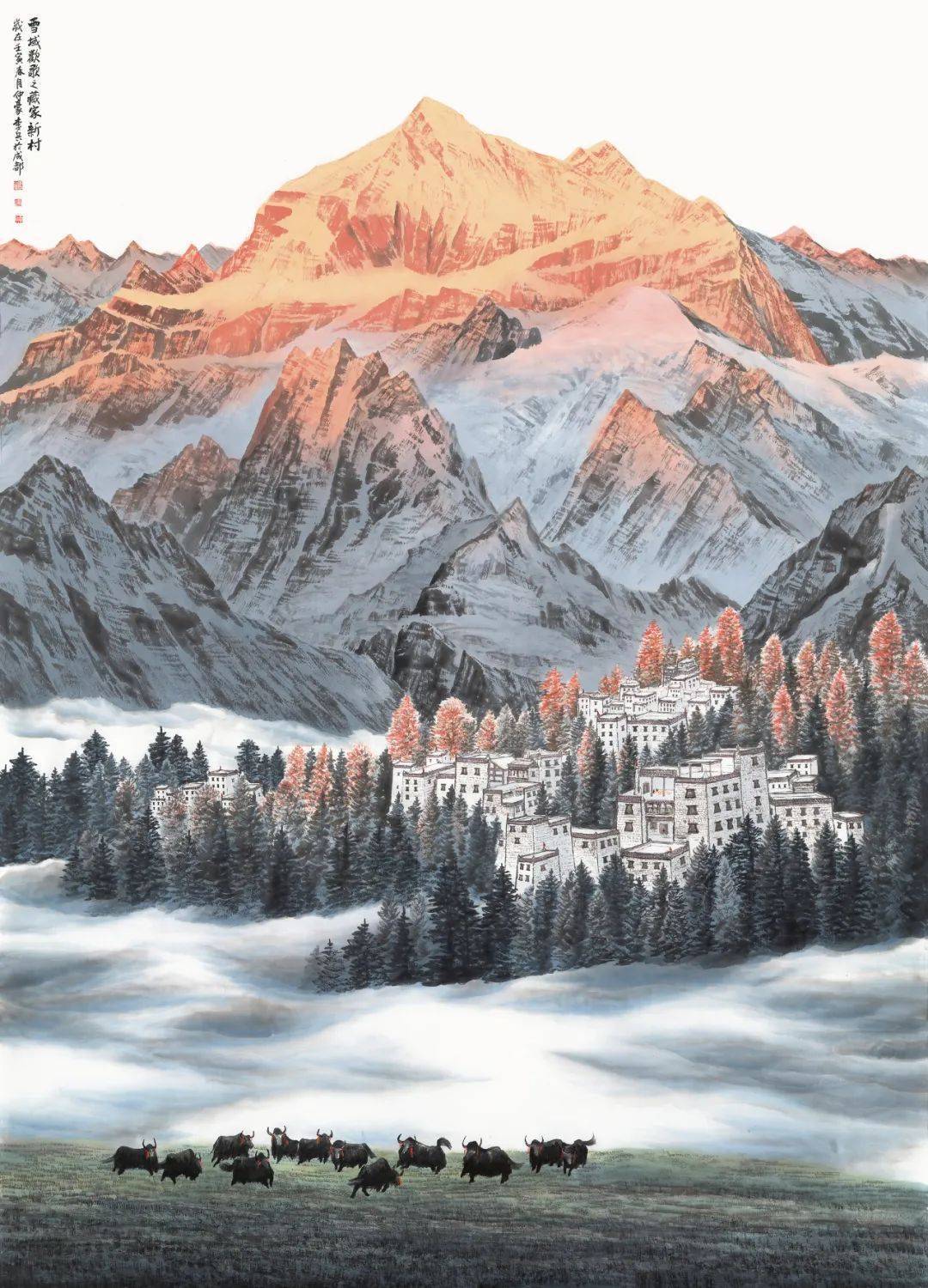 以大美净土展大国脊梁——高原雪山画家李兵艺术品评_山水画_中国