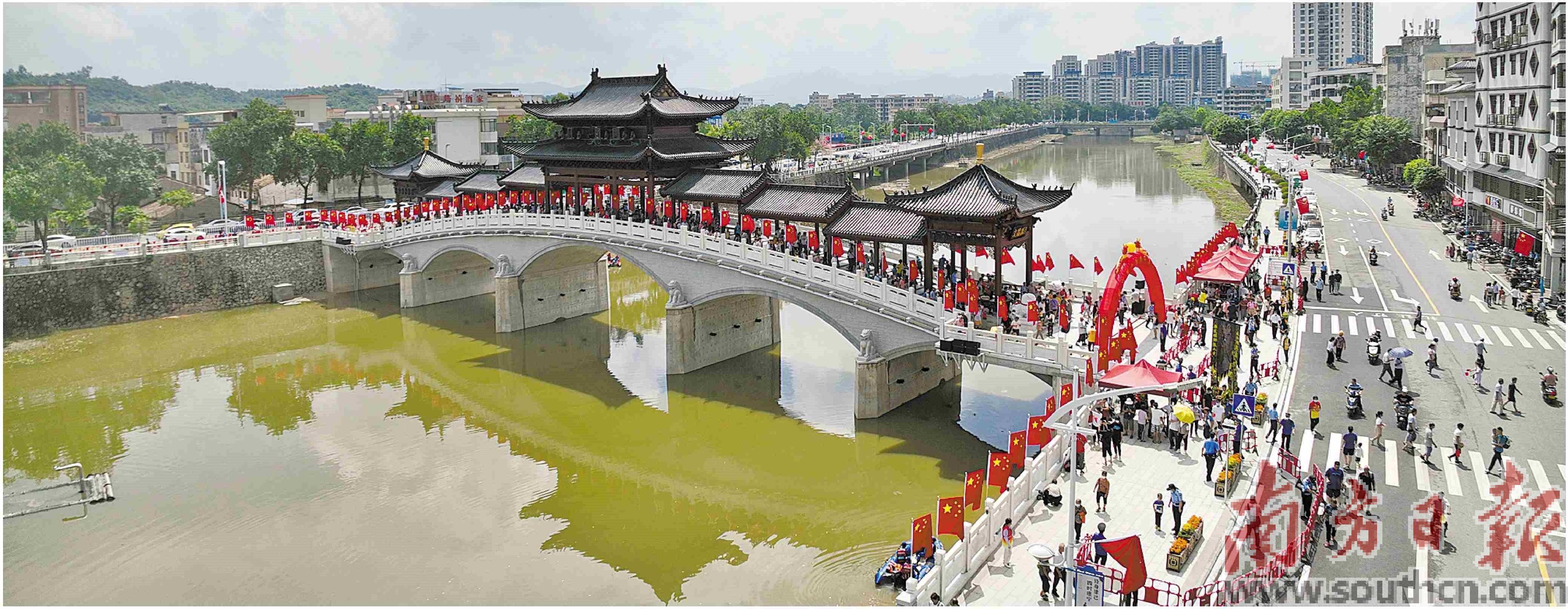 文昌桥重建 往日美景复现_新兴_桥墩_市民