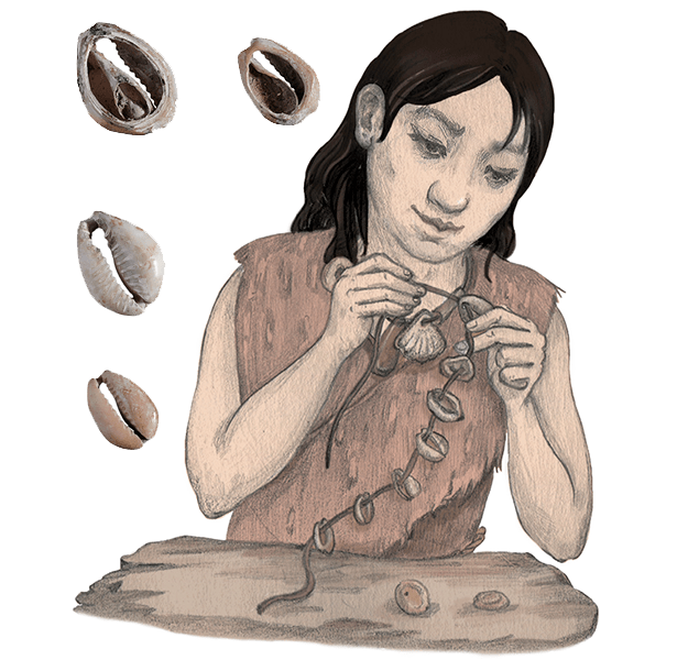 到商代晚期,贝币不够用了,人们发明了各种各样的金属货币:从左到右