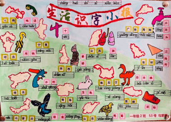 欣赏其他同学的小报中继续收获着……此次字海拾贝学科活动是对新课