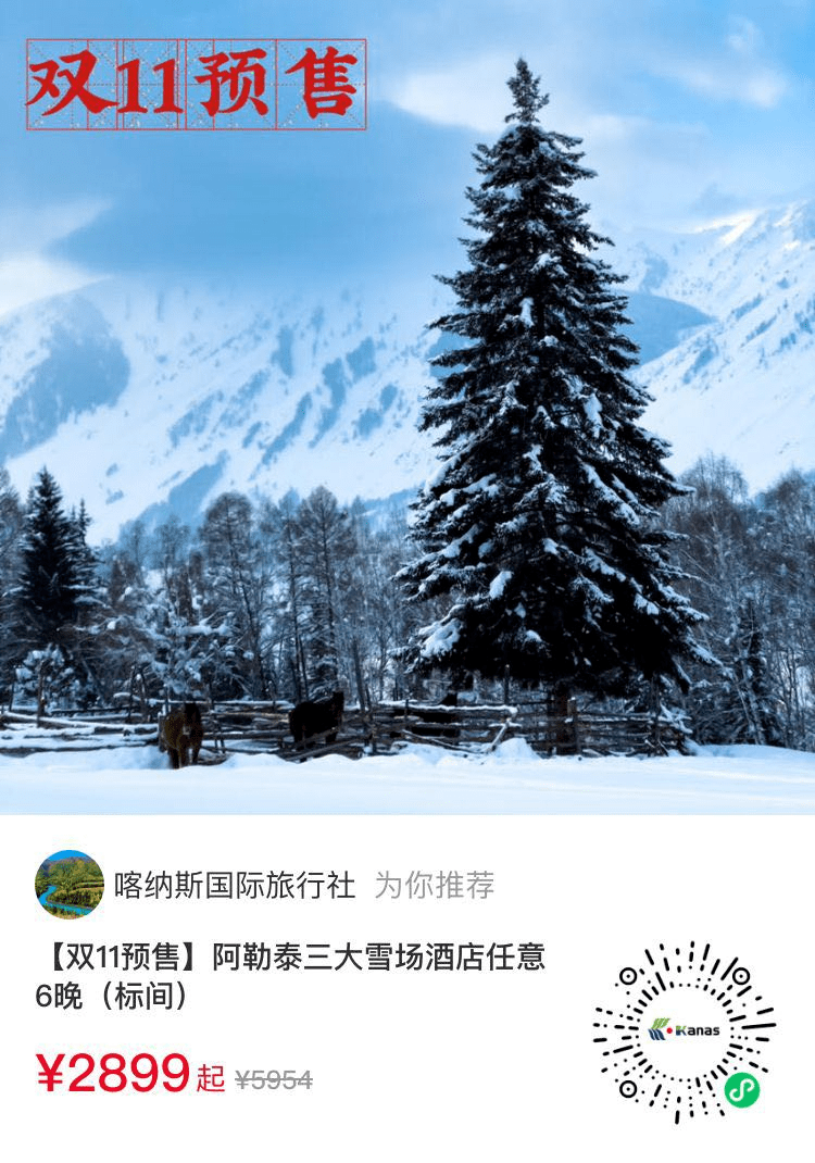 双11阿勒泰滑雪酒店大促倒计时，抓紧抢购！