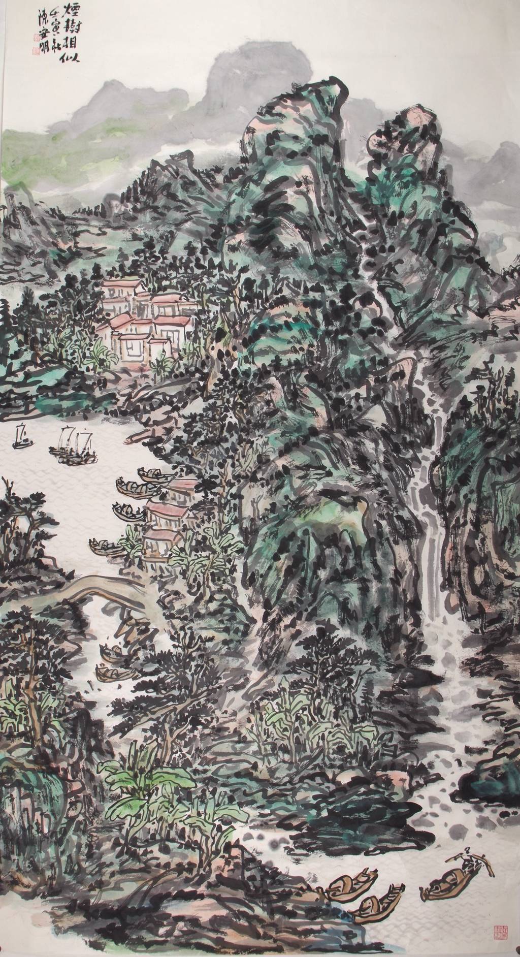 【每周画题】陈安茗山川画(035) 雨窗短文