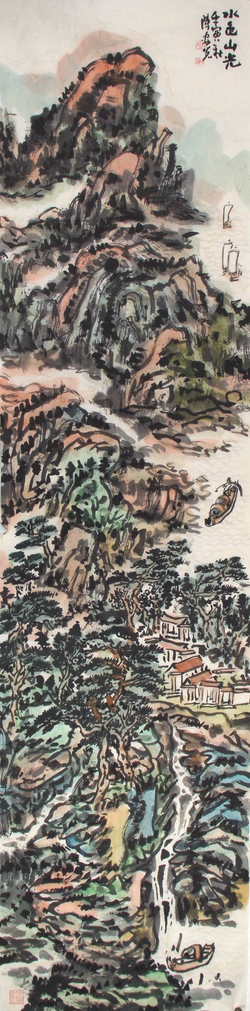 【每周画题】陈安茗山川画(035) 雨窗短文