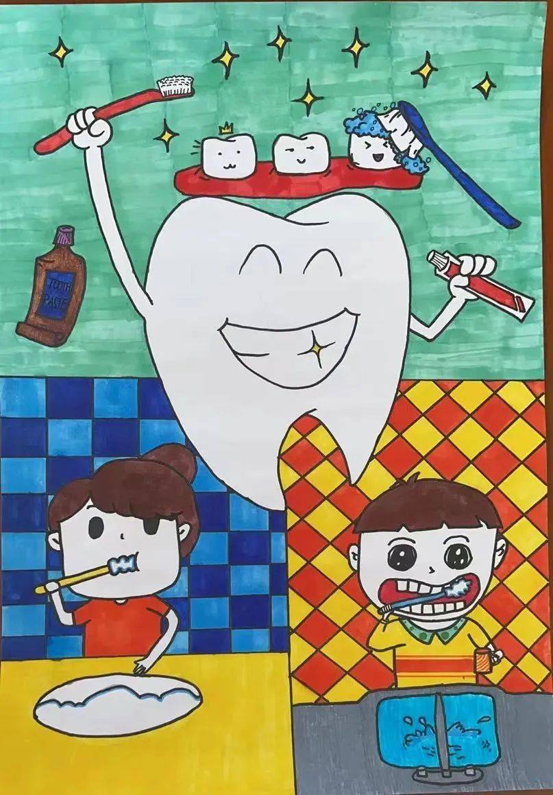 他们在泾县"健康口腔绘画大赛"评选活动中获二等奖_指导老师_城关