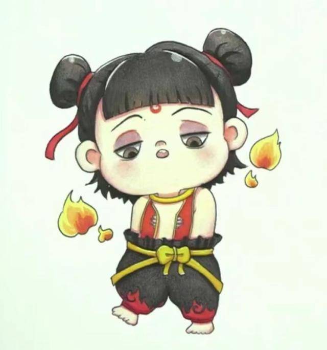 原创"我是小妖怪,逍遥又自在",天呐!q版哪吒这是怎么画出来的?