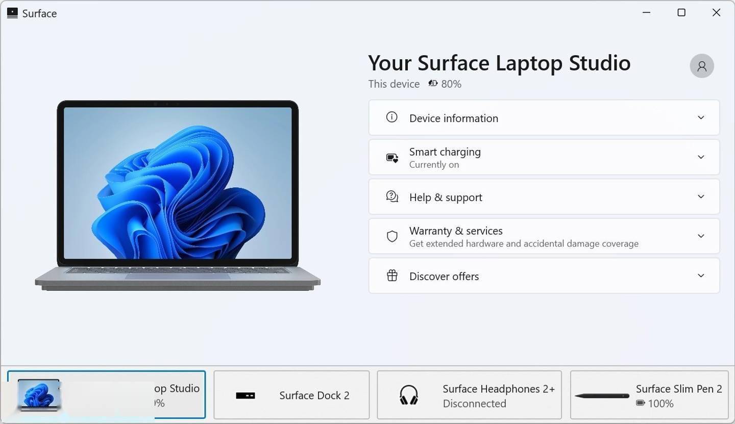 微软 Surface 配套应用更新：通知用户是否有可用更新