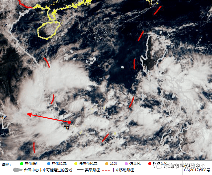 南海南部将有热带气旋生成 21日 22日白天我市将有较强降雨天气影响工作海面 3460