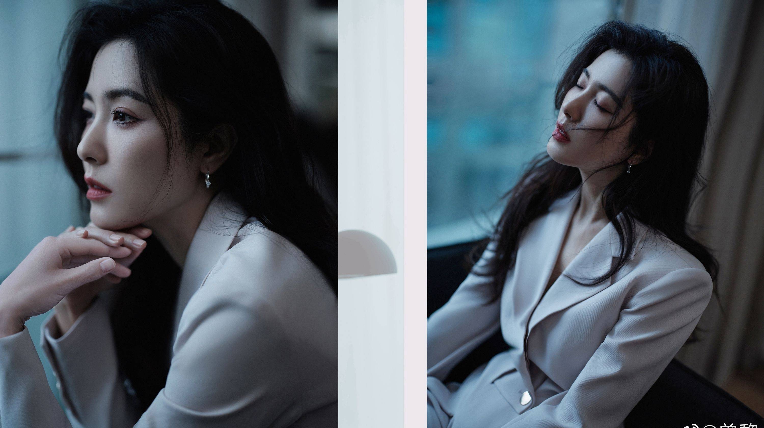 曾黎白色职业装优雅大方写真