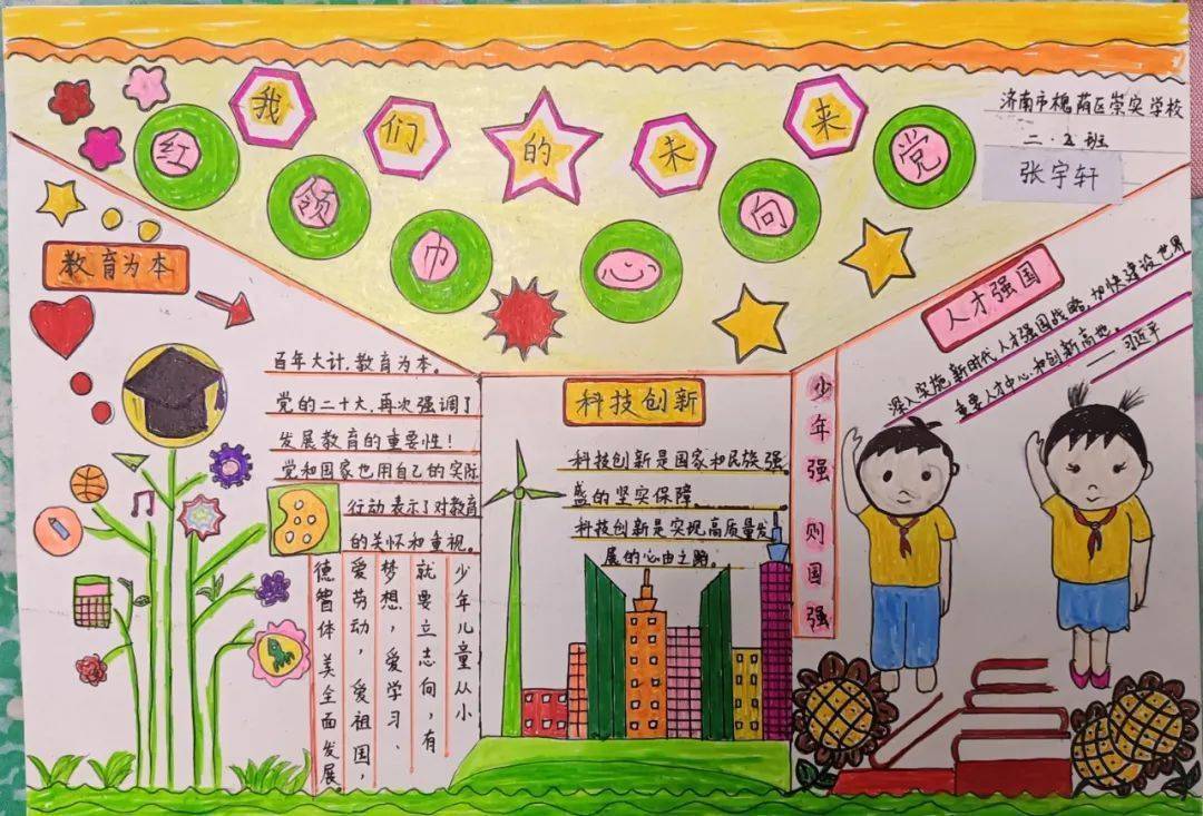 手抄报01活动中,我们收到不少精美的作品,饱含同学们对祖国的美好祝愿