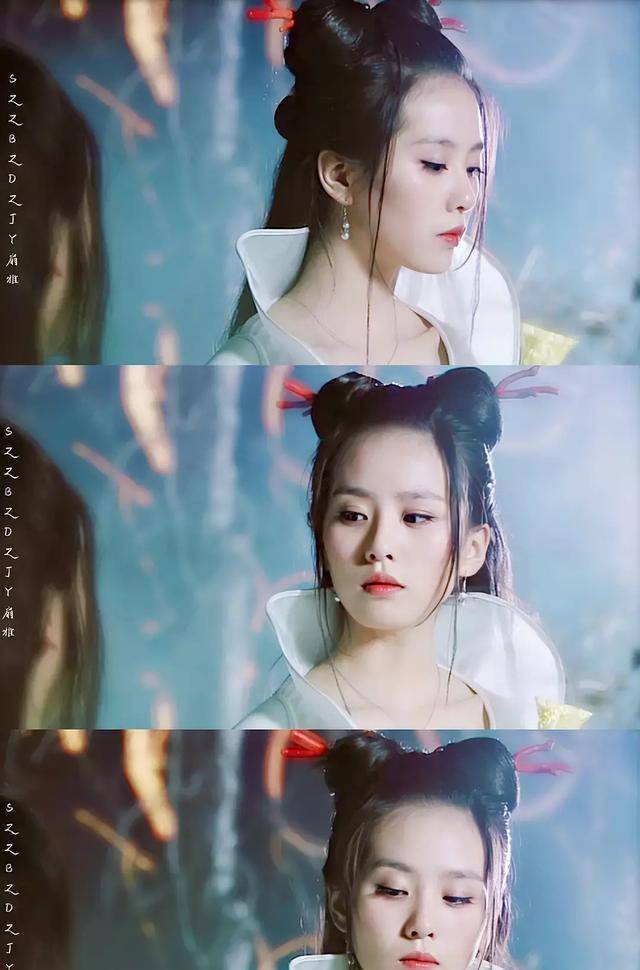 刘诗诗"小龙女"造型,这才是她颜值巅峰,头上的龙角才是亮点_古装_气质