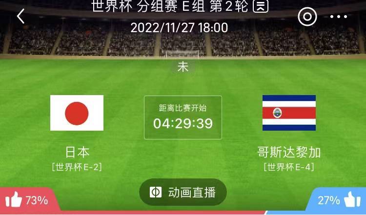 世界杯竞彩足球预测推荐：日本VS哥斯达黎加