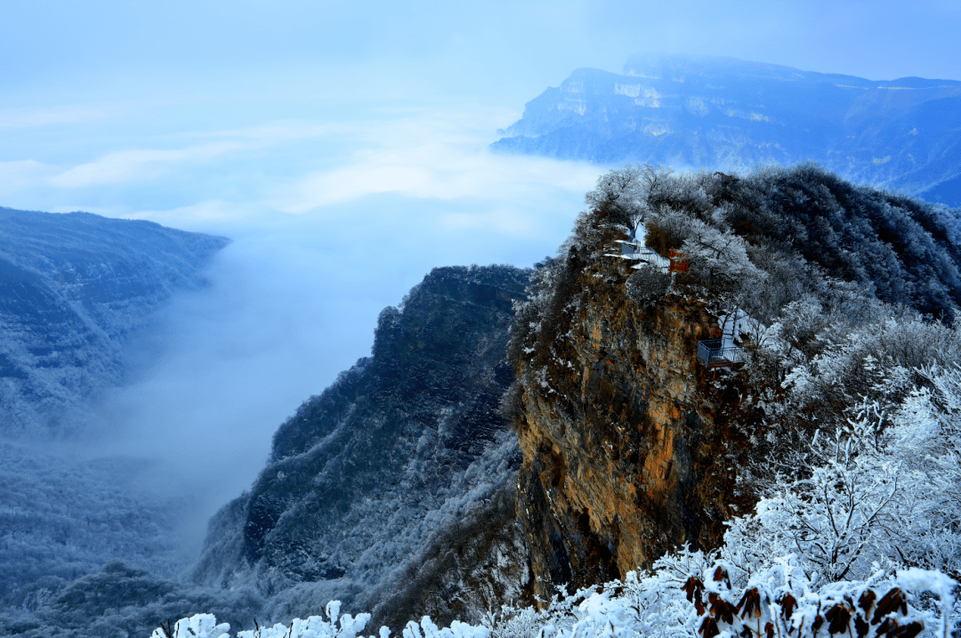 光雾山雪景图片图片