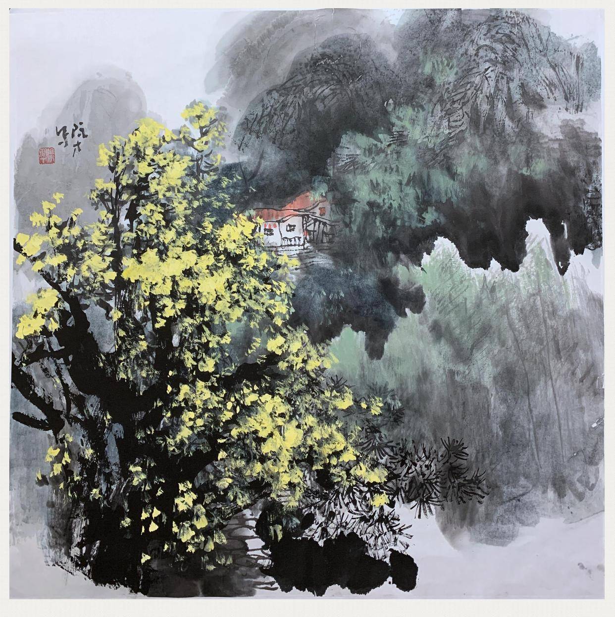 自然的灵动之美:读张际才的当代写意山水画_cmx_画面_艺术