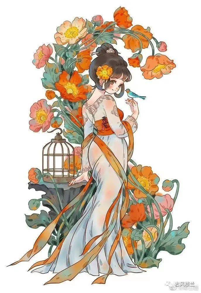 二十四节气拟人图——这也太好看了吧_古风_微信_楼兰