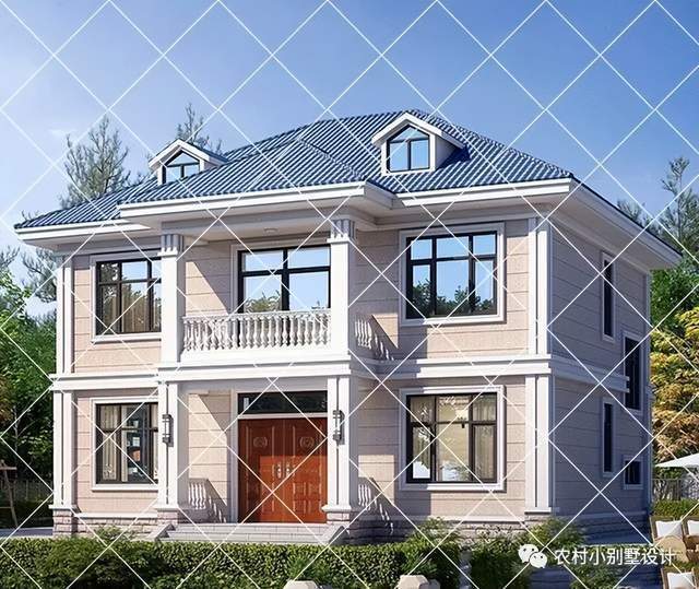 20款农村两层复式二层的农村小别墅设计图,2023年乡村别墅_图纸_外观