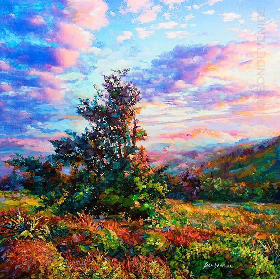 这泼辣的油画色彩,简直美爆了_莱昂·德维_绘画_尼斯