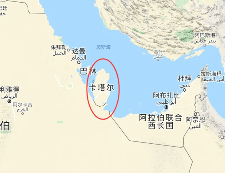 卡塔尔世界地图的位置图片