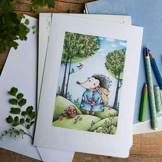 唯美的彩铅画,被美呆了,宅家有的画啦_在线_艺术_铅笔