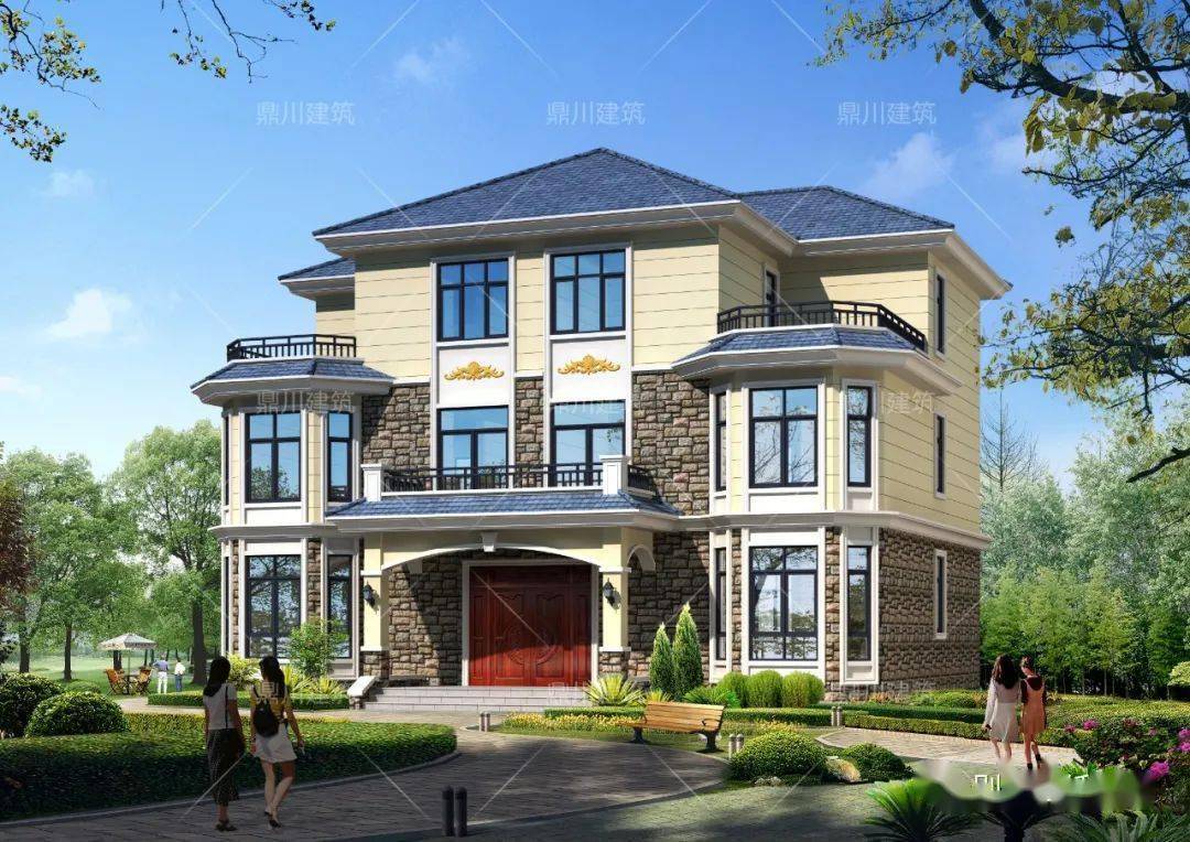 家里兄弟姐妹想要建房,4套双拼别墅,造价也不贵,适合大多数家庭_农村