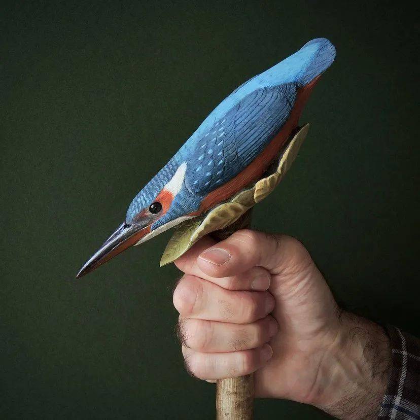 这样好用又有艺术感的"鸟头"手杖,让人眼前一亮_raif_killips_木材