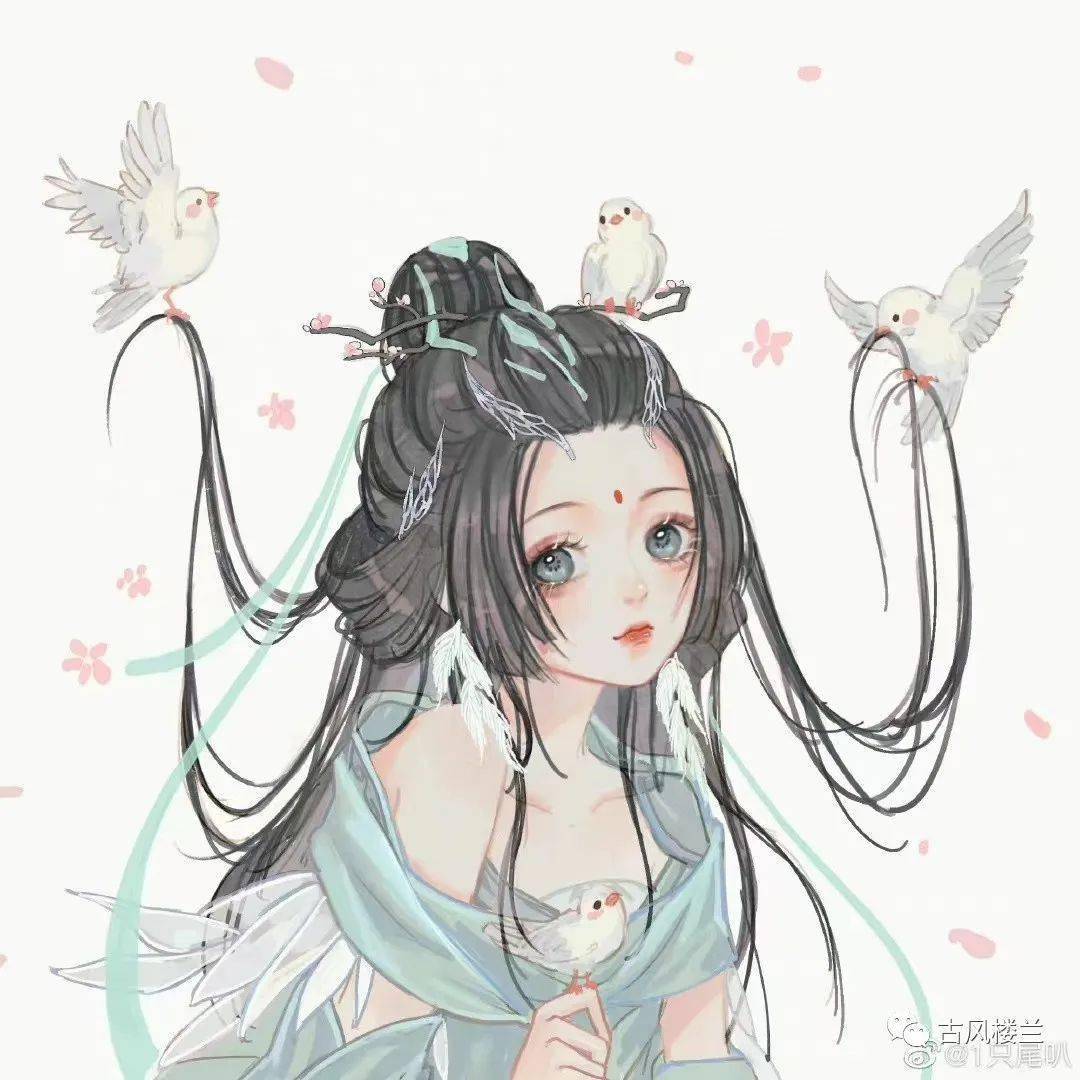 女生古风头像——沉鱼落雁鸟惊喧~