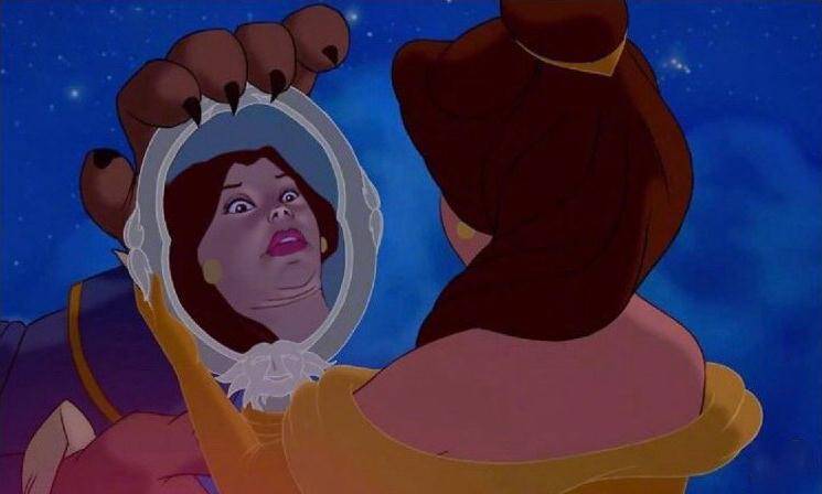 当迪士尼公主来到现实世界,灰姑娘是秃头少女,贝儿公主有双下巴_网友