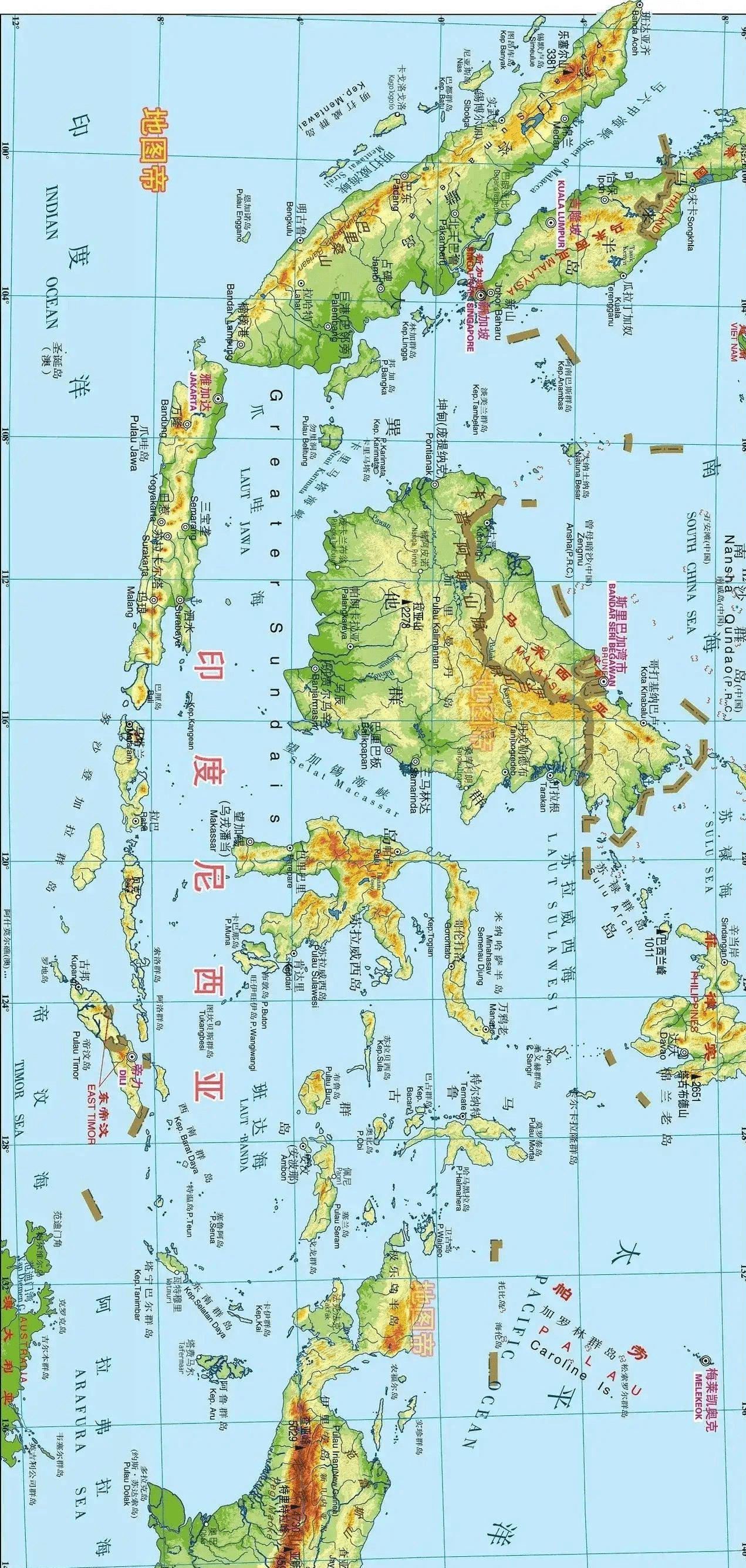 马来群岛地理位置图图片