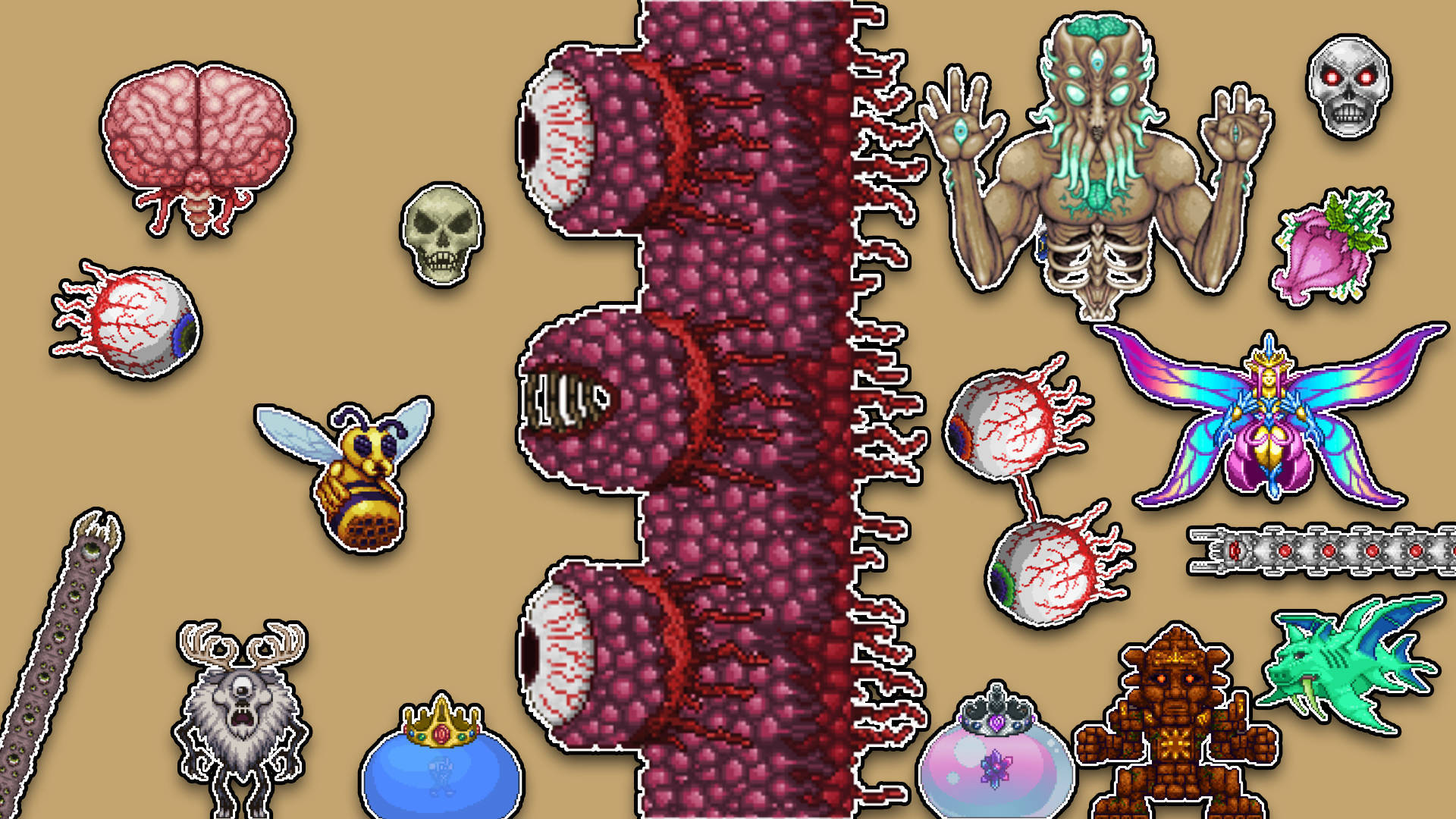 【肉块与合金】不爱也得爱的肉山与新三王,泰拉瑞亚攻略_武器_世界