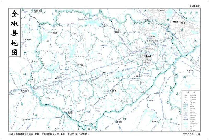 最新版全椒县尺度地图公布