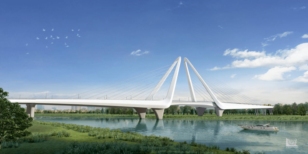 咸阳渭河高新大桥桥面即将贯通