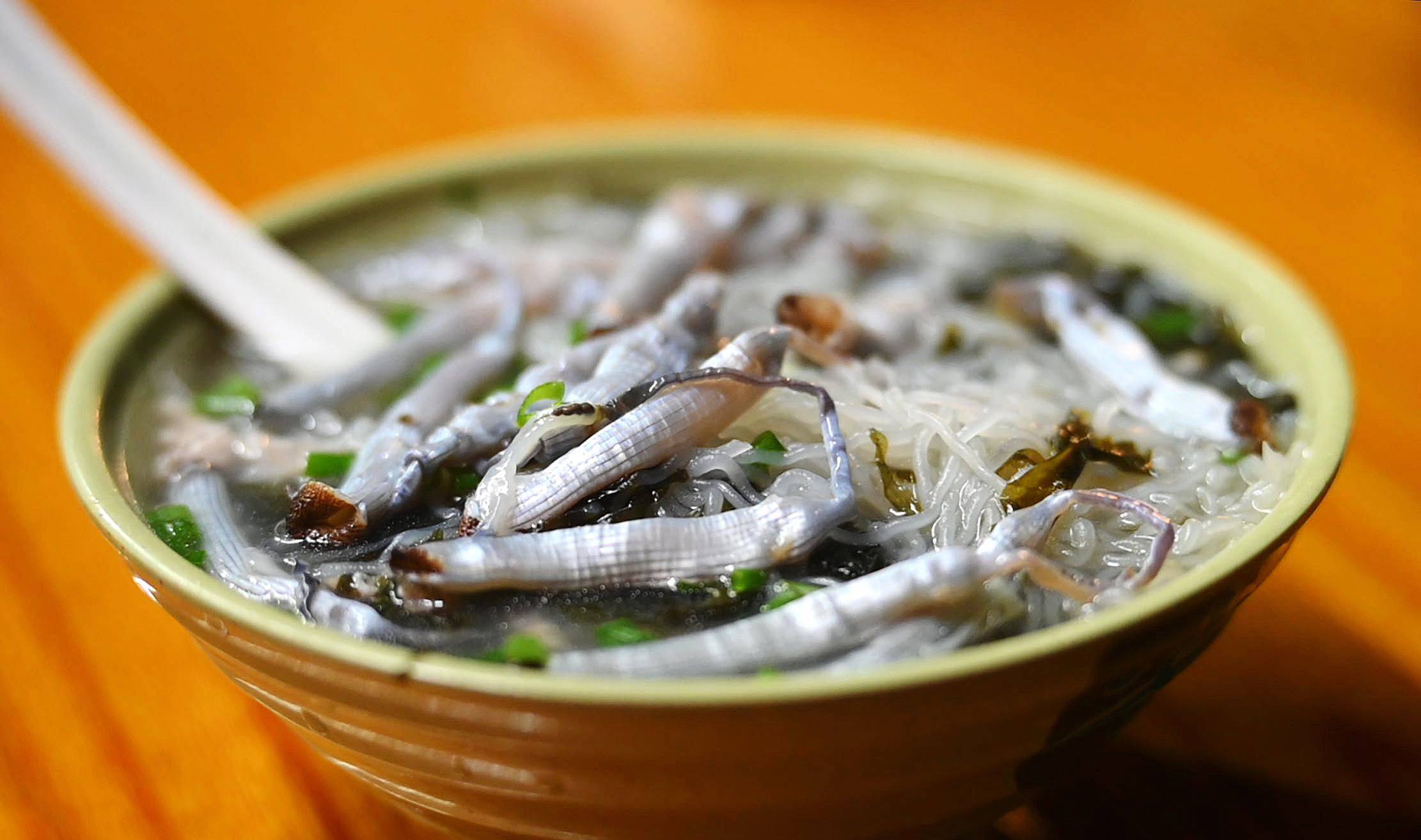 台山人爱吃传统「泥虫」老饕视为海上冬虫草_汤圆_美食_清水