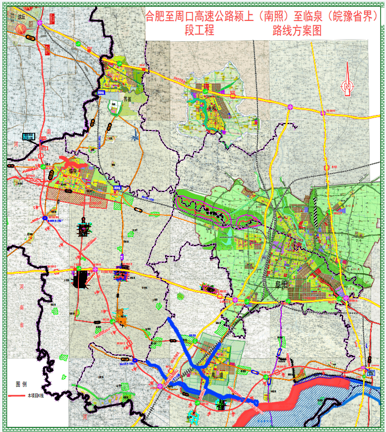 合霍阜高速最新路线图图片