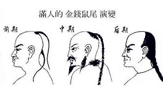早期的话,通常是"金钱鼠尾辫",部位不限,头顶,脑后,侧边都行,没人管