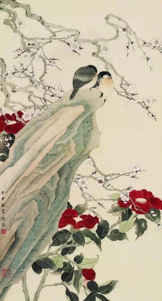 雪翁”笔下的冬日花鸟，无一丝烟火之气！_搜狐网