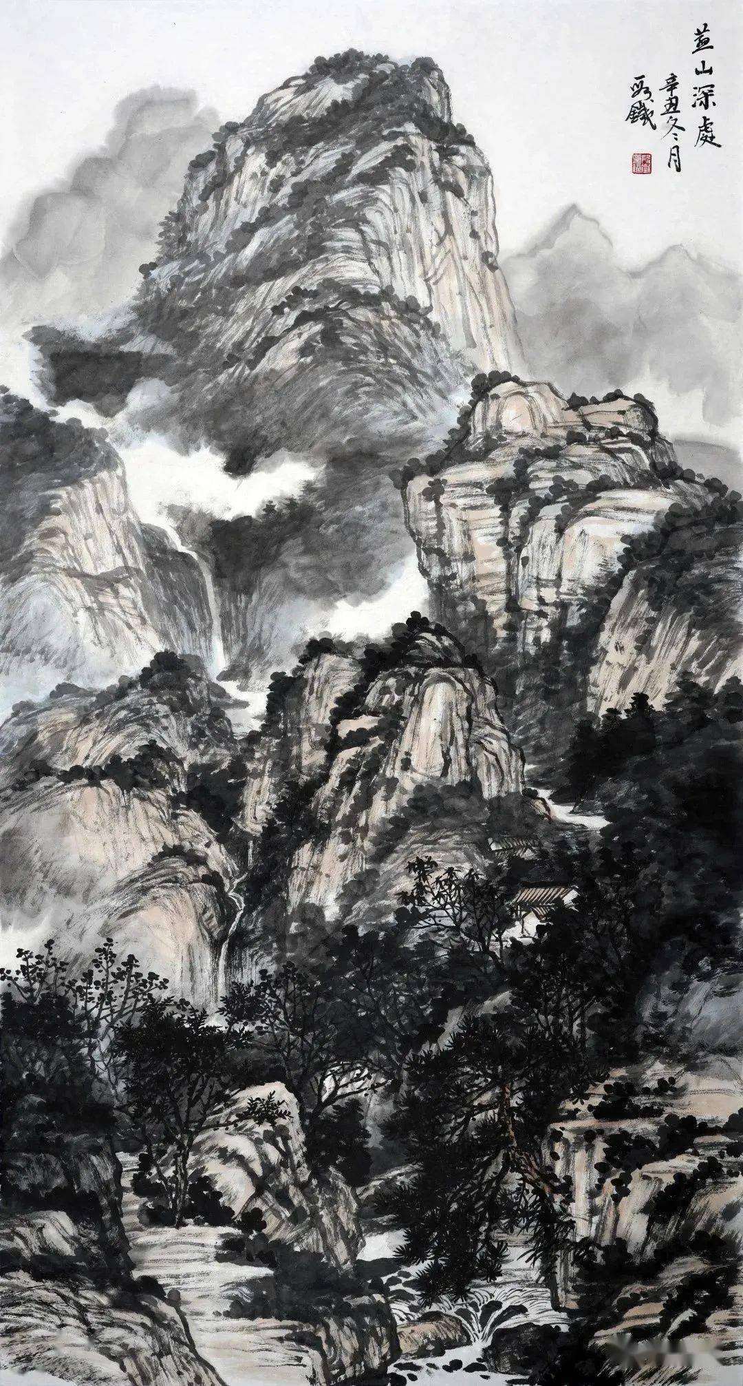 2023美术界春晚作品展播 段铁_cm_创作_山水画