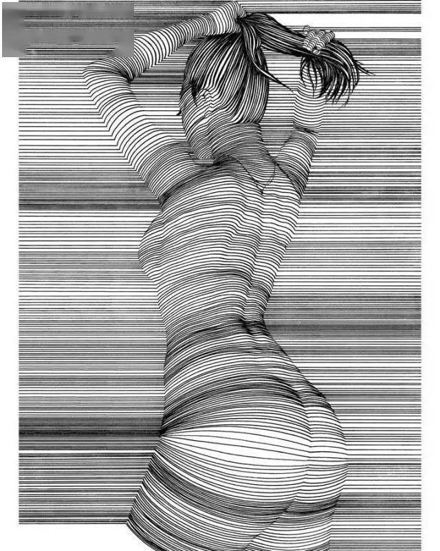 黑白线条不止创造了钢琴,还创造了3d立体画(二)_壁纸_插画_闪画